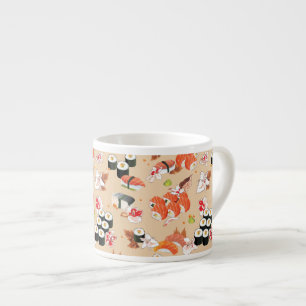 Tasse Expresso Nourriture japonaise : Motif 3 de sushi