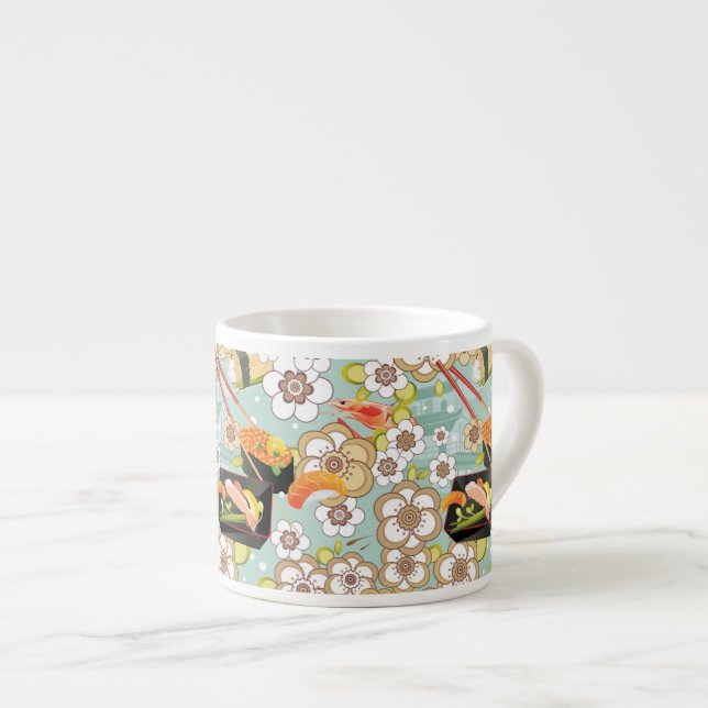 Tasse Expresso Nourriture japonaise : Motif 4 de sushi (Devant droit)