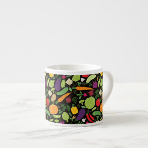 Tasse Expresso Nourriture sur un arrière - plan noir