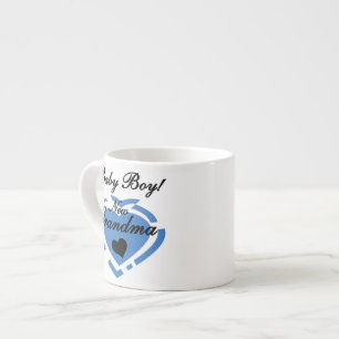 Tasse Expresso Nouveau Grand-mère Baby Boy Blue Heart Cadeaux
