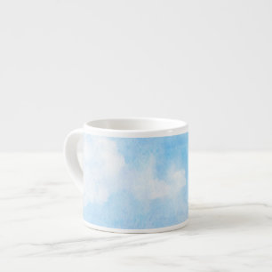 Tasse Expresso Nuages d'aquarelle et arrière - plan de ciel