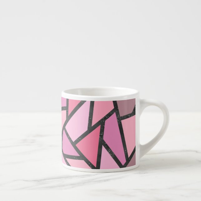 Tasse Expresso Nuances de motif en vitrail de corail (Droite)