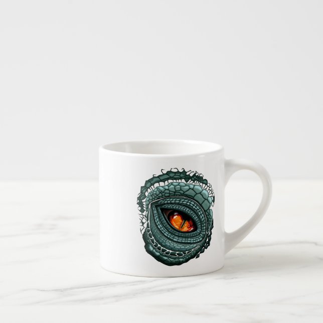Tasse Expresso Œil de prédateur reptile primal (Droite)