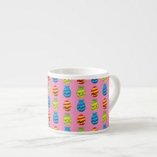 Tasse Expresso Oeufs de Pâques de Kawaii avec des rubans