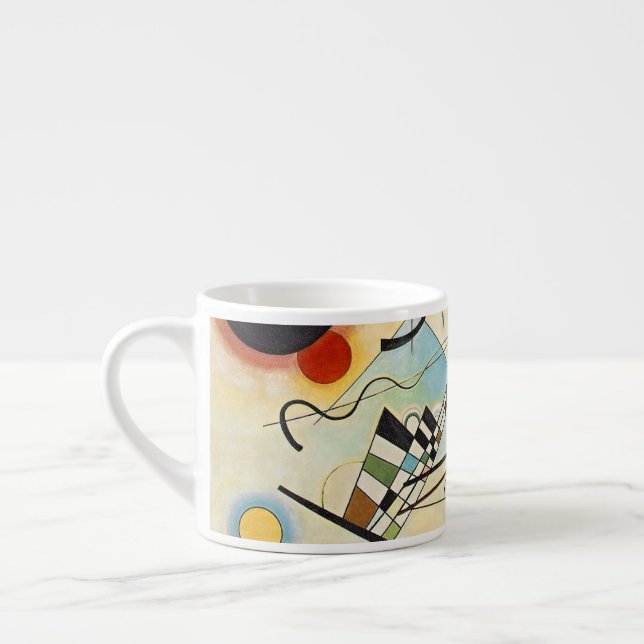 Tasse Expresso OEuvre d'expressionniste abstraite moderne de Kand (Gauche)