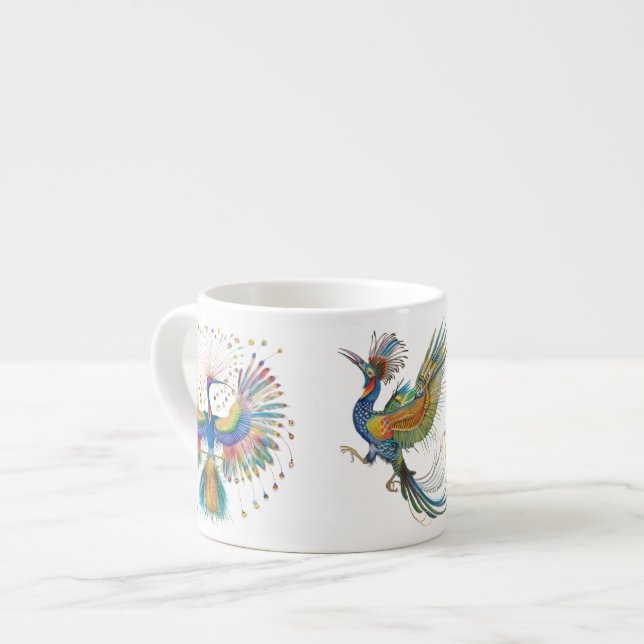 Tasse Expresso Oiseaux dansants du paradis (Devant gauche)