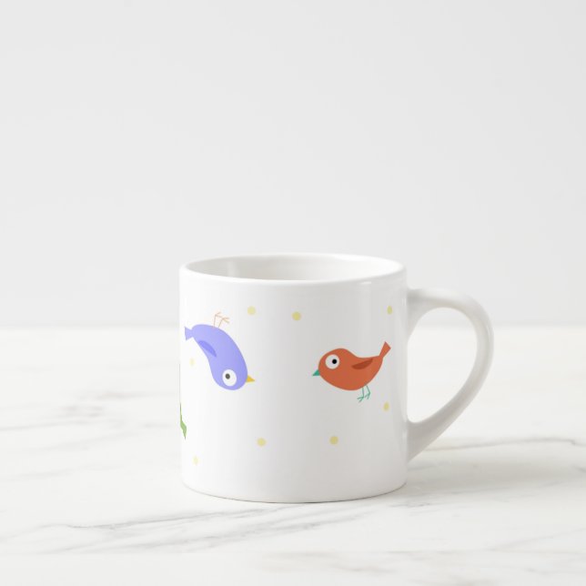 Tasse Expresso Oiseaux multicolores (Droite)