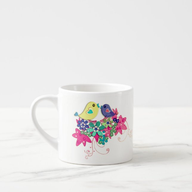 Tasse Expresso Oiseaux, verre (Gauche)