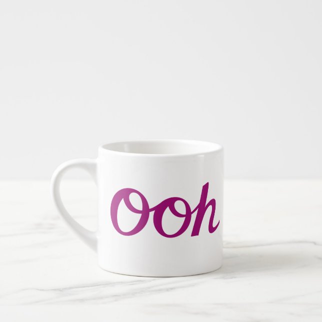 Tasse Expresso Ooh La La Script Magenta (Gauche)