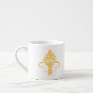 Tasse Expresso Or à fleur Lily