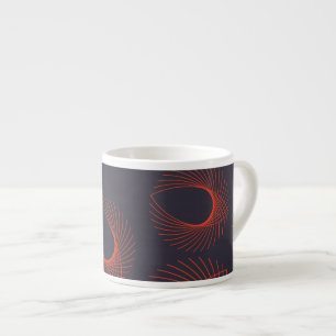Tasse Expresso Orange, cool, tendance, abstraction oculaire géomé