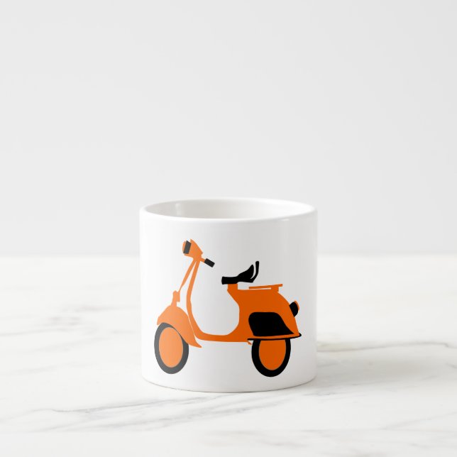 Tasse Expresso Orange de scooter (Devant)