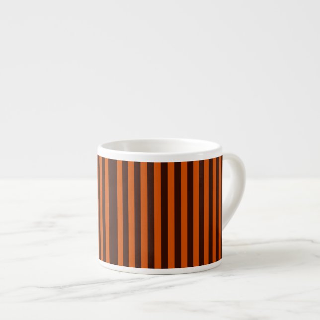 Tasse Expresso Orange Stripes Retro Style Personnaliser Ceci! (Devant droit)