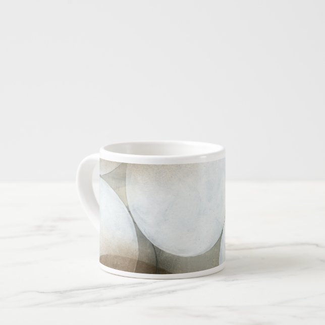 Tasse Expresso Orbes blanches et cercles Brown (Devant gauche)