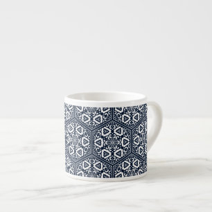 Tasse Expresso Oriental Bleu ottoman Turc Tracery Vector Art