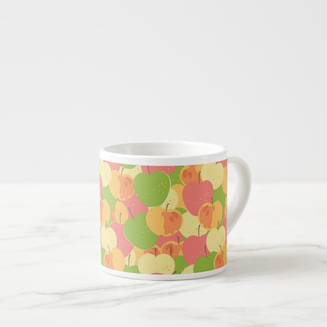 Tasse Expresso Ornement avec des pommes (Devant droit)