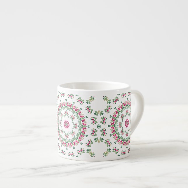 Tasse Expresso Ornement floral (Devant droit)