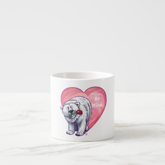 Tasse Expresso Ours polaire Saint Valentin (Devant)