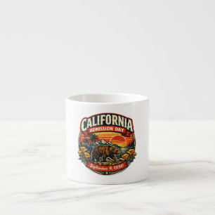 Tasse Expresso Ours Rétro Vintage Jour d'Admission Californie & P