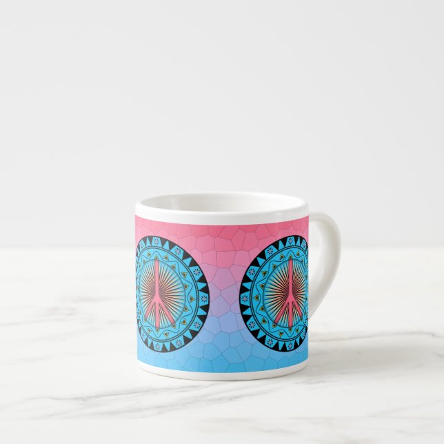 Tasse Expresso Paix ~ Soleil (Devant droit)