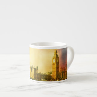 Tasse Expresso Palais de Westminster et pont avec Big Ben