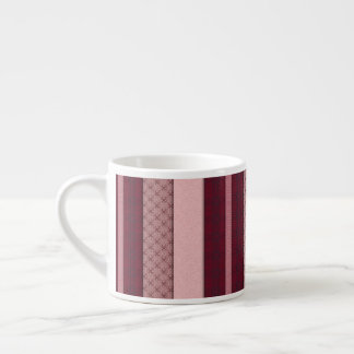 Tasse Expresso Pale rose & mahogany stripes AI art 