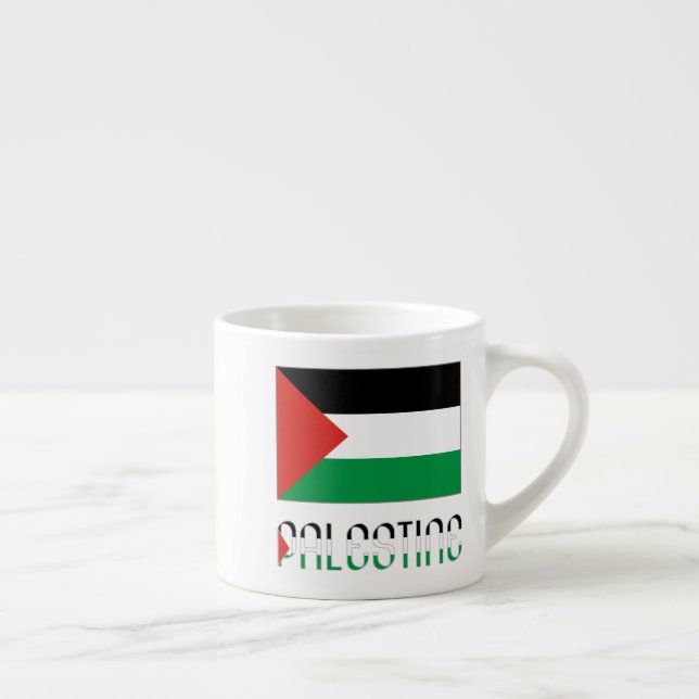 Tasse Expresso Palestine et drapeau palestinien (Droite)