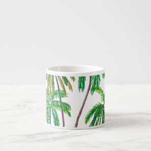 Tasse Expresso Palmiers acryliques : Textile d'été.
