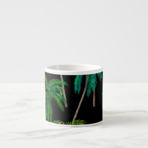 Tasse Expresso Palmiers : Motif d'été acrylique.