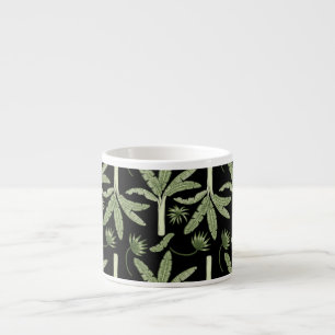 Tasse Expresso palmiers tropicaux sans couture motif