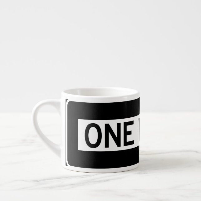 Tasse Expresso Panneau de sens unique (Gauche)