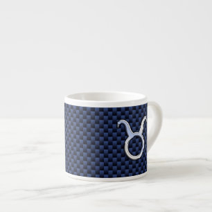 Tasse Expresso Panneau de signalisation Zodiac Taurus Marine Blue