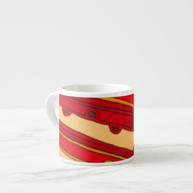 Tasse Expresso Panneaux orange Abstraits (Devant gauche)