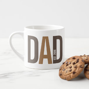 Tasse Expresso Papa personnalisé Brown moderne établi