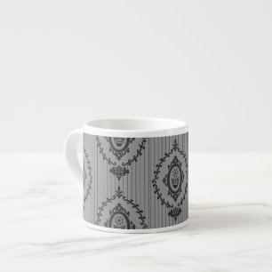 Tasse Expresso Papier peint baroque en gris