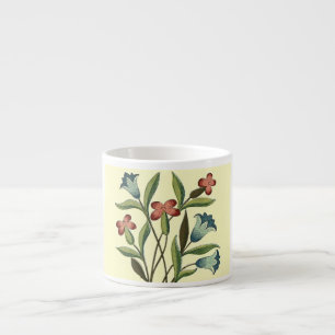 Tasse Expresso Papier peint floral Art Nouveau Joli