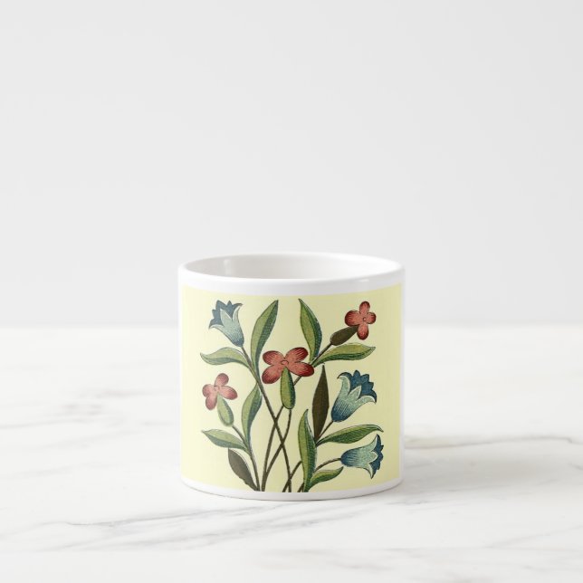 Tasse Expresso Papier peint floral Art Nouveau Joli (Devant)