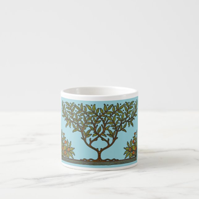 Tasse Expresso Papier peint frise d'arbre de William Morris (Devant)