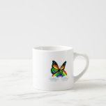 Tasse Expresso Papillon avec arc-en-ciel<br><div class="desc">Ce design est le cadeau idéal pour un anniversaire,  Noël et d'autres célébrations. Il convient aux femmes,  aux hommes et aux enfants.</div>