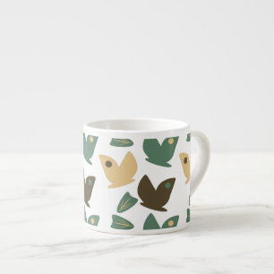 Tasse Expresso Papillon de la nature moderne botanique verdure