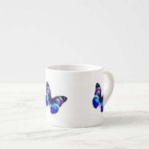 Tasse Expresso Papillon peint en violet