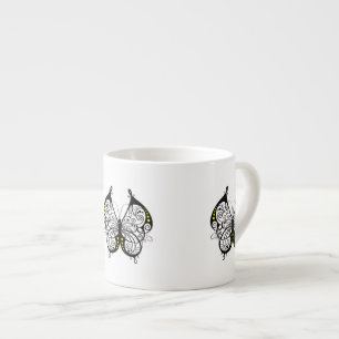 Tasse Expresso Papillons en dentelle noire 5
