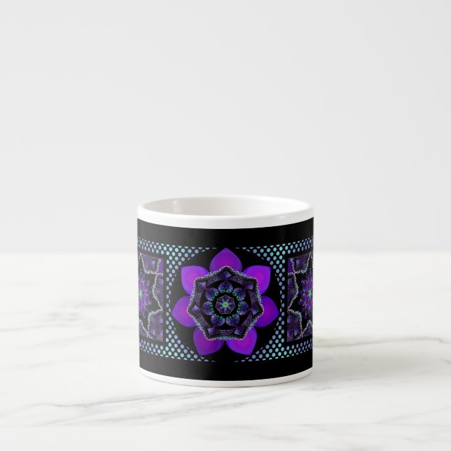Tasse Expresso Parapluie violet & coeurs .7 (Devant)