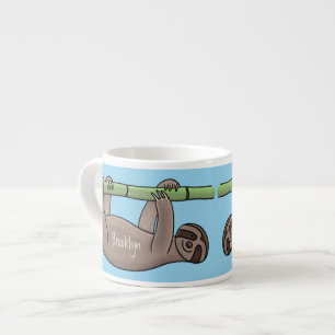 Tasse Expresso Paresse souriante mignon sur dessin animé en bambo