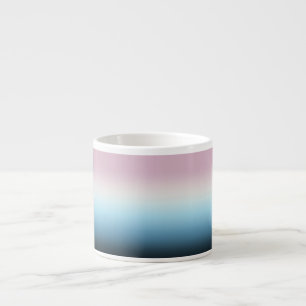 Tasse Expresso Pastel rose et bleu Dégradé Indigo Rose Ombre