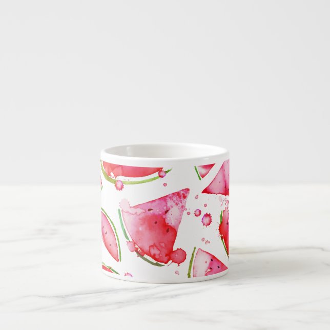 Tasse Expresso Pastèque à l'aquarelle 1 (Devant)