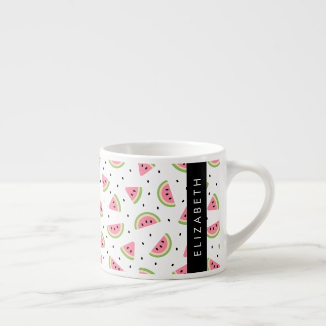 Tasse Expresso Pastèque Rose, Pâtes De Pâques, Votre Nom (Droite)