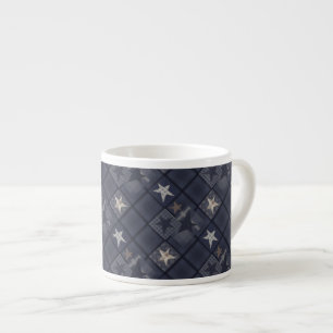 Tasse Expresso Patchwork bleu