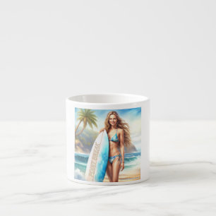 Tasse Expresso Pause du point d'action fille