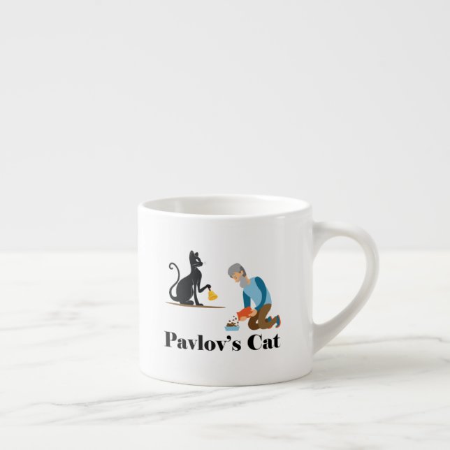 Tasse Expresso Pavlov's Cat Funny Psychology (Droite)